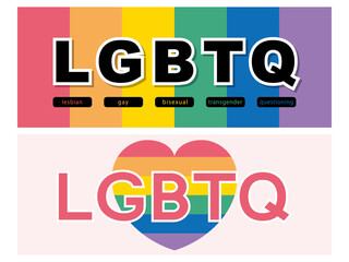 LGBTQ　バナー素材のセット