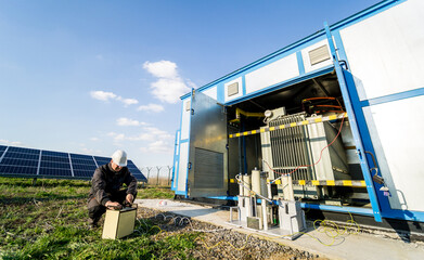 Execution of electrical measuring works on the power transformer