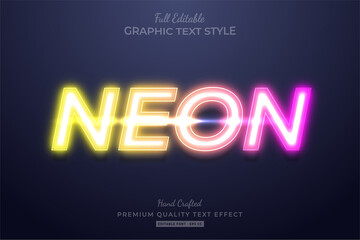 Neon Gradient Editable Text Effect Font Style