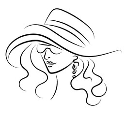 Fashion beautiful woman illustration