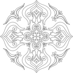 Cross for coloring. Suitable for decoration. Doodles Sketch - 435051142
