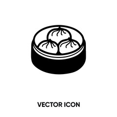 Chinese steamed bun vector icon . Modern, simple flat vector illustration for website or mobile app. Chinese baozi symbol, logo illustration. Pixel perfect vector graphics	