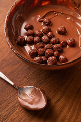 chocolate with balls corn