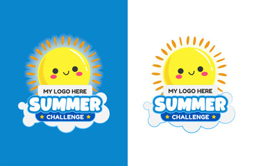 vector summer challenge games promotion logo