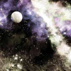 Obraz na płótnie Canvas Space. Stars. Original digital art. 