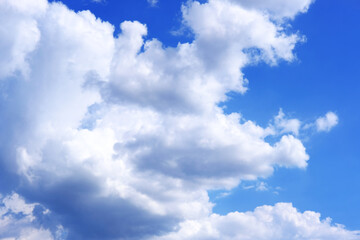 Blue sky and clouds wallpaper background and sunny day