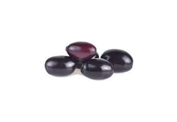 Jambolan plum or Java plum isolated on white background