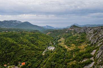 Cetina river canyon, near Zadvarje, Croatia. Another called lika Cetina Gorge. August 2020