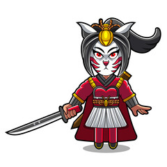 Kitsune girl esport mascot logo design