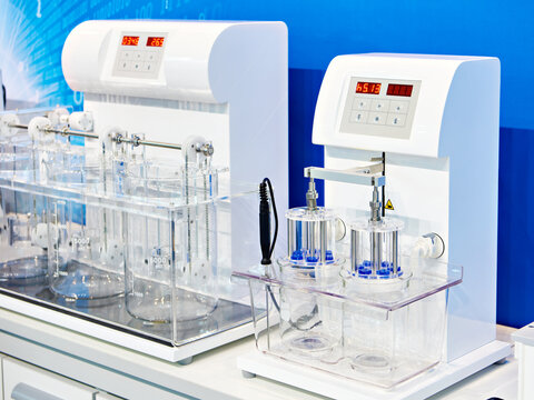 Modern chemical equipment for laboratory. Dissolution and disintegration testers