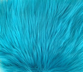 Blue faux artificial fur texture