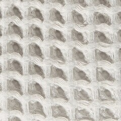 Cotton Waffle Weave Towel Texture in White