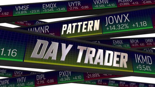 PDT Pattern Day Trader Stock Market Investor Buy Sell Shares 3d Animation