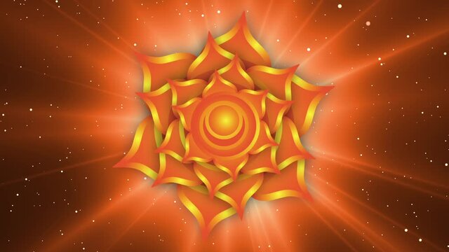 Animated rotation of a Sacral chakra symbol