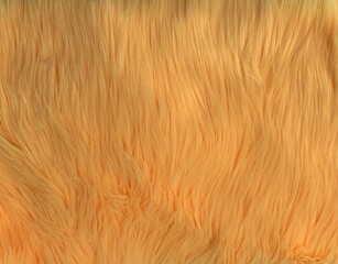 Pale orange shaggy long pile faux fur texture