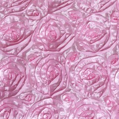 Pink rosette decoration from silk for background