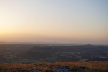 Mountain formations over the valleys