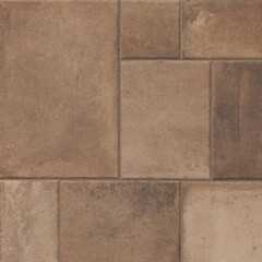 Seamless porcelain tile texture with weathered rusty effect and random sized blocks