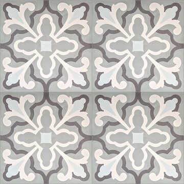 Seampless Encaustic Cement Tile Texture With Traditional Pattern