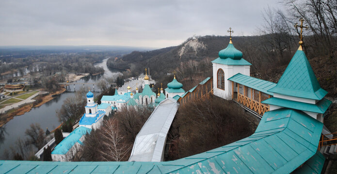 View of the Svyatogorsk monastery and the Seversky Donets