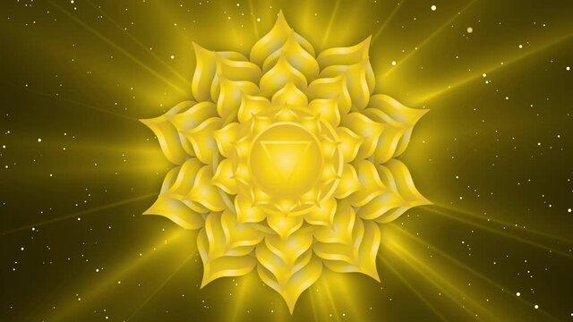 Animated rotation of a Solar Plexus chakra symbol