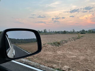driving on the road.