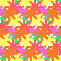 Graphic flower pattern for your design and background