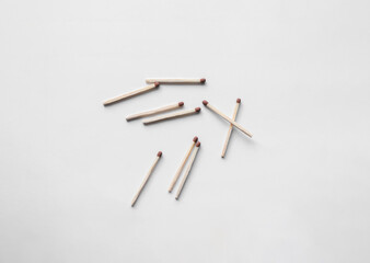 matches lie on a white background