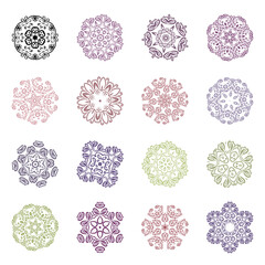 ornament set, round painted decorative element