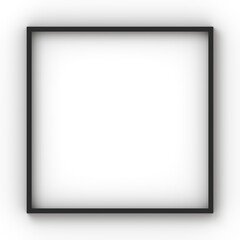 Frame black realistic modern blank empty picture frame 3d rendering template in high resolution isolated on white background