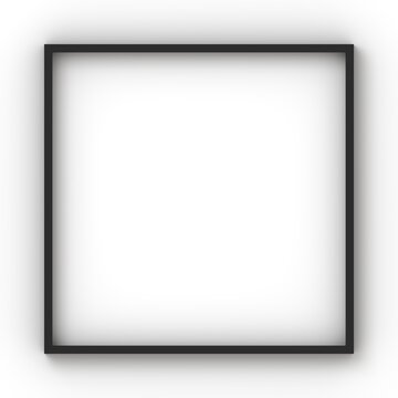 Frame black realistic modern blank empty picture frame 3d rendering template in high resolution isolated on white background