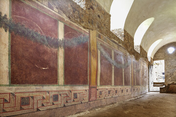Pompeii House of the Cryptoporticus 01, very important archaeological site, nobody