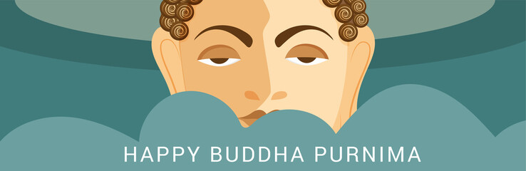 Vector illustration of a Background for Happy Buddha Purnima.