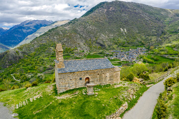 Roman Church of Hermitage of San Quirce de Durro (Catalonia - Spain)