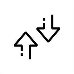 upload and download icon vector design