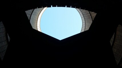 Beautiful sky from the inside of a nuclear reactor 