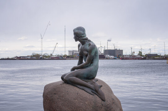 The Little Mermaid Of Copenhagen, Denmark, Europe.