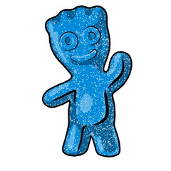 Blue sour gummy bear