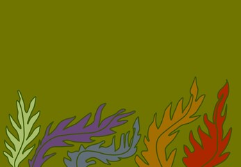 Sfondo banner floreale botanica verde colorato