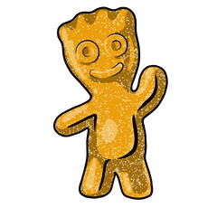 Orange sour gummy bear