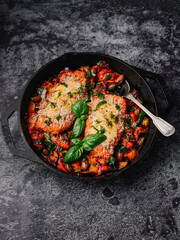 Crispy lemon chicken parmesan