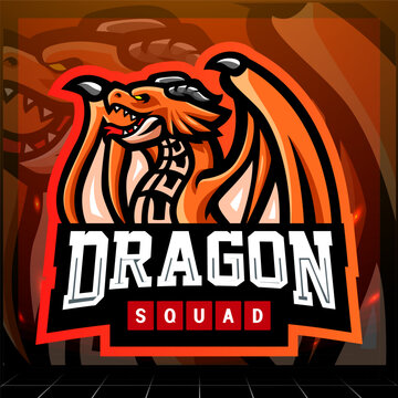 Dragon mascot. esport logo design