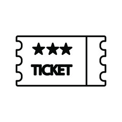 Ticket icons. Ticket symbol vector elements for infographic web.