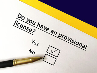 Obraz premium Questionnaire