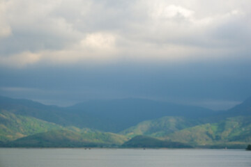 Mountain with sky cloud early morning