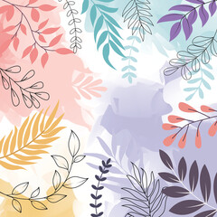 flower Spring background with beautiful. abstract flower backgrounds. space for text. for posters, cover design templates, social media stories wallpapers with spring leaves and flowers.