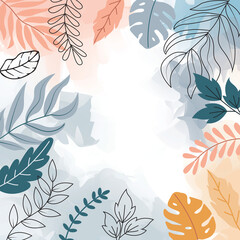 flower Spring background with beautiful. abstract flower backgrounds. space for text. for posters, cover design templates, social media stories wallpapers with spring leaves and flowers.