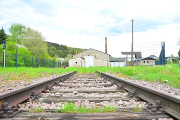 Fototapeta na wymiar Altes Bahnwerk in Sachsen Lost Place 