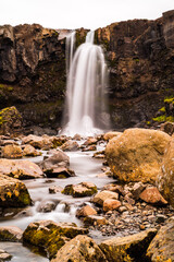 waterfall in autumn
