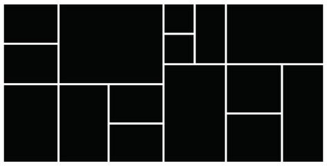 Photo frame templates collage